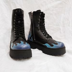Current Mood (Dolls Kill) faux leather chunky combat boots